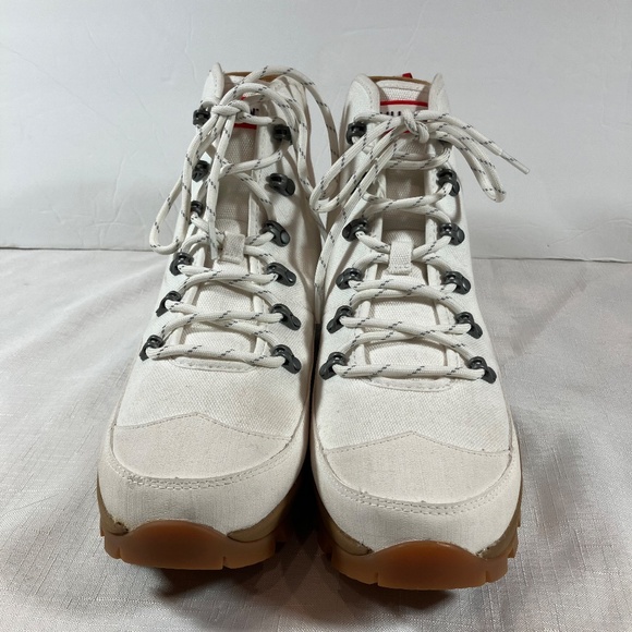 NWOT Hunter Desert Canvas Commando Boots, Off-White, Women's Size 11 - Picture 3 of 12